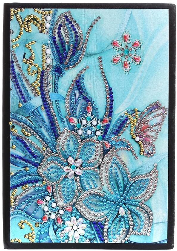 A5 Notebook DIY Special Shaped Diamond Painting Notebook Butterfly flower Diary Book Embroidery Diamond Cross Stitch: Notebook-7