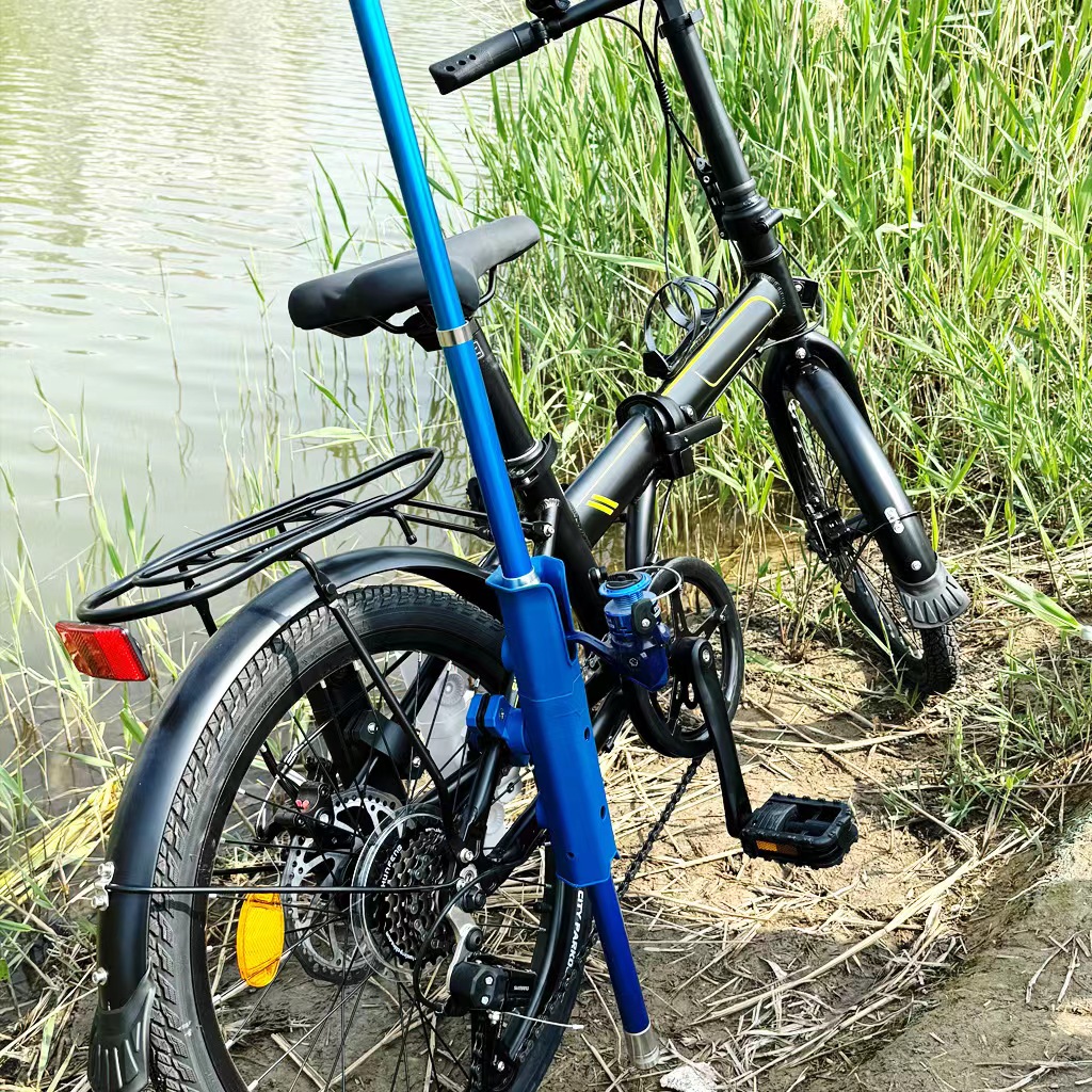 Adjustable Spinning Portable Plastic Fishing Rod Holders Racks Bracket Pole Holders to Bike and ATV Rod Rack for Bicycle Fishing