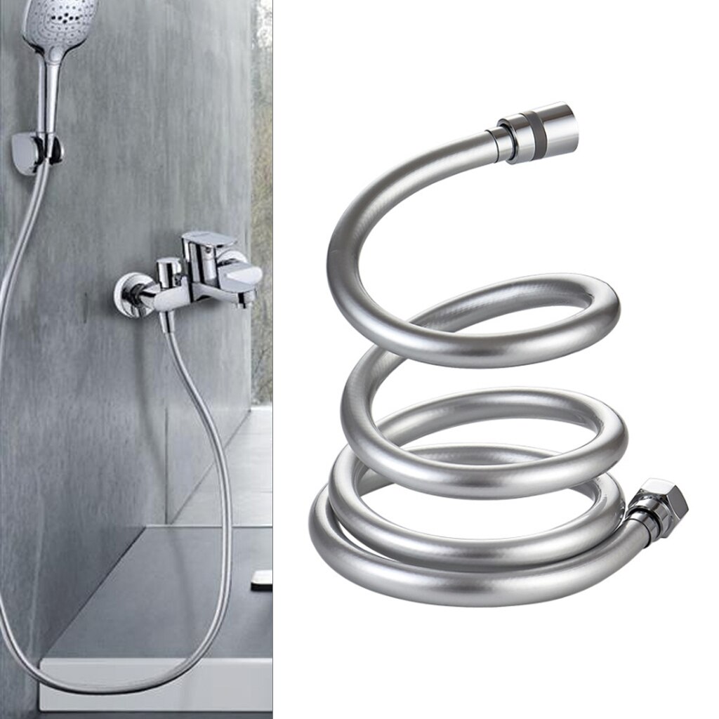 High Pressure Silver PVC Smooth Shower Hose For Bath Handheld Shower Head Flexible Shower Hose