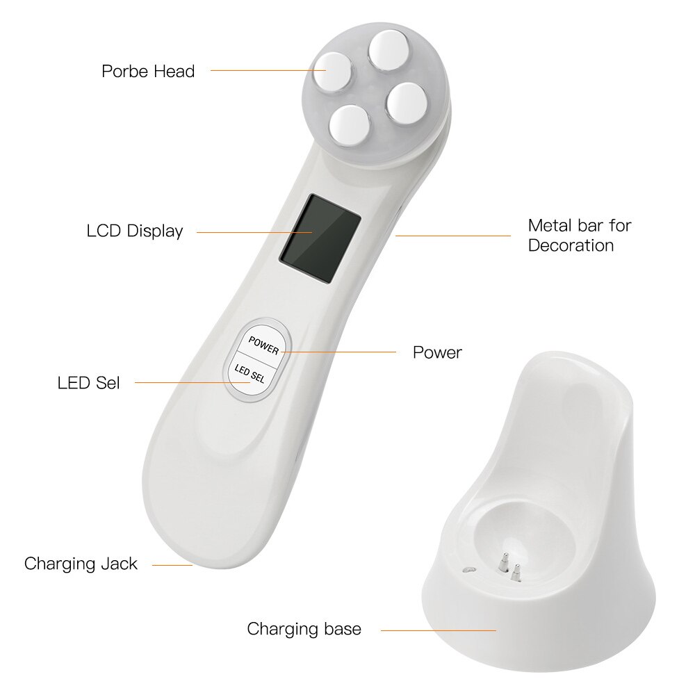 Schönheit Maschine ems Mesotherapie Elektroporation Gesicht Haut RF Radio Frequenz Gesichts LED Photon Hautpflege Gerät Facelifting Ziehen