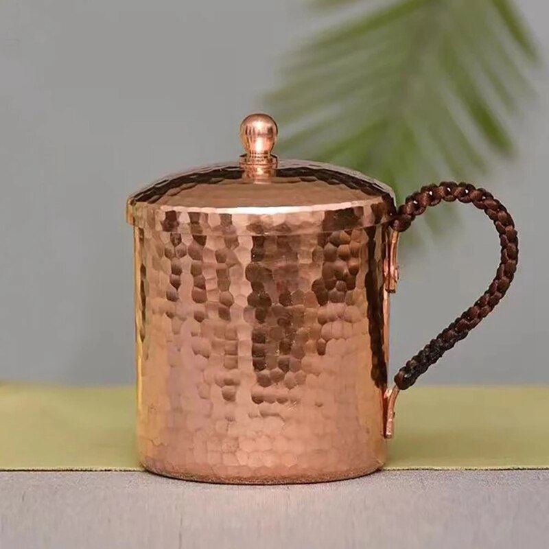 1Pcs Moscow Mule Copper Mugs Hammered Cups Heavy Premium Pure Copper Pure Solid Copper Mugs