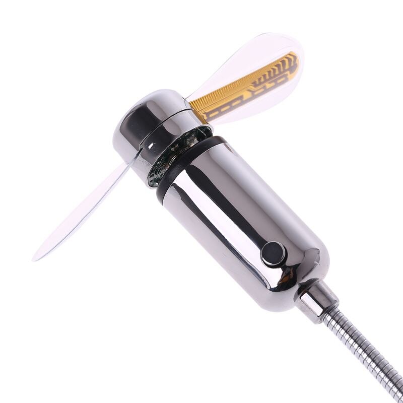 Flexible Gooseneck USB LED Clock Fan with Real Time Display For Notebook PC 40JB