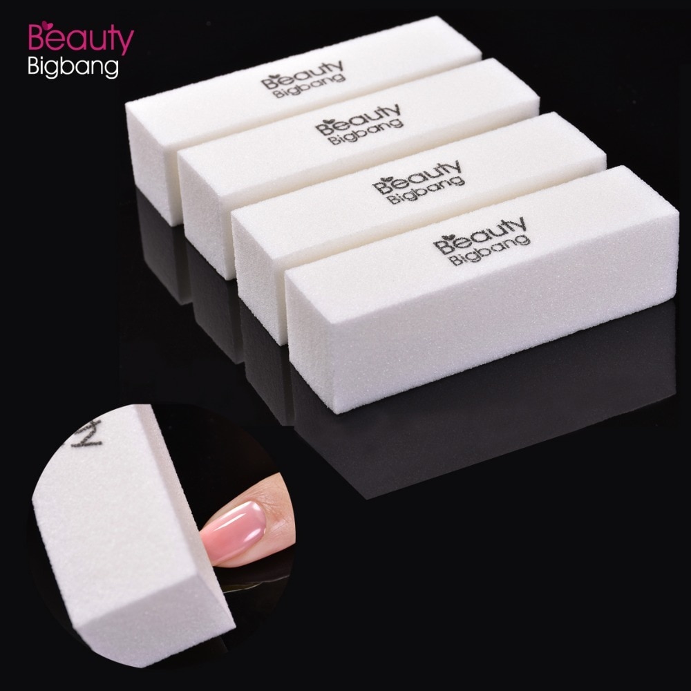 Beautybigbang 9.4*2.5*2.5 Cm Spons Nagelvijl Wit Schuren Buffer Blok Voor Nagellak Nail Art Lime een Ongle Nagelvijl Paznokci