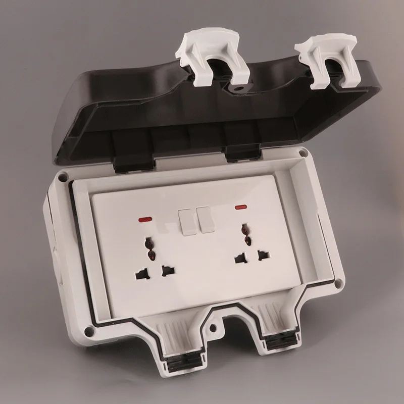 British Standard Outdoor Waterproof Socket Ip66 Anti-rain Charging Plug European Standard German Regulation Waterproof Box