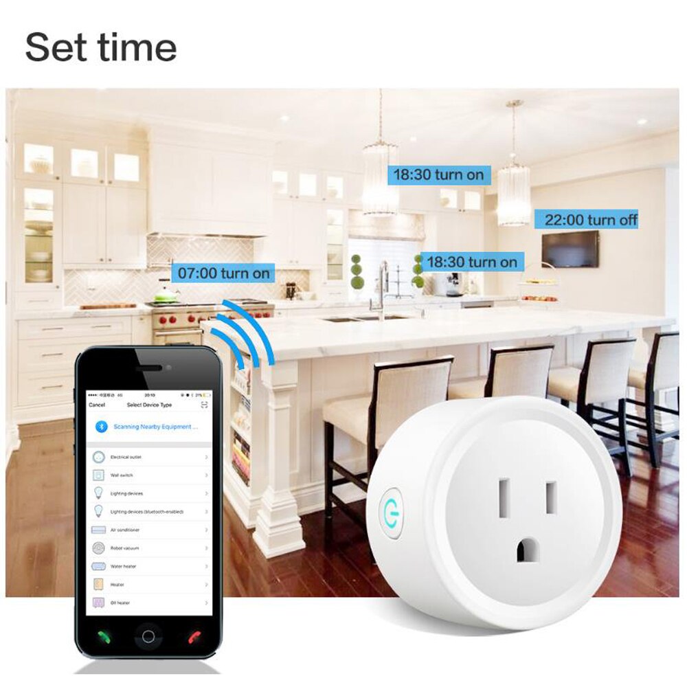 Wireless Smart Socket 2.4G WIFI Home kit Siri IOS Apple Compatible Power Socket EU Plug Outlet 15A AC 90-250V wi fi WIFI socket