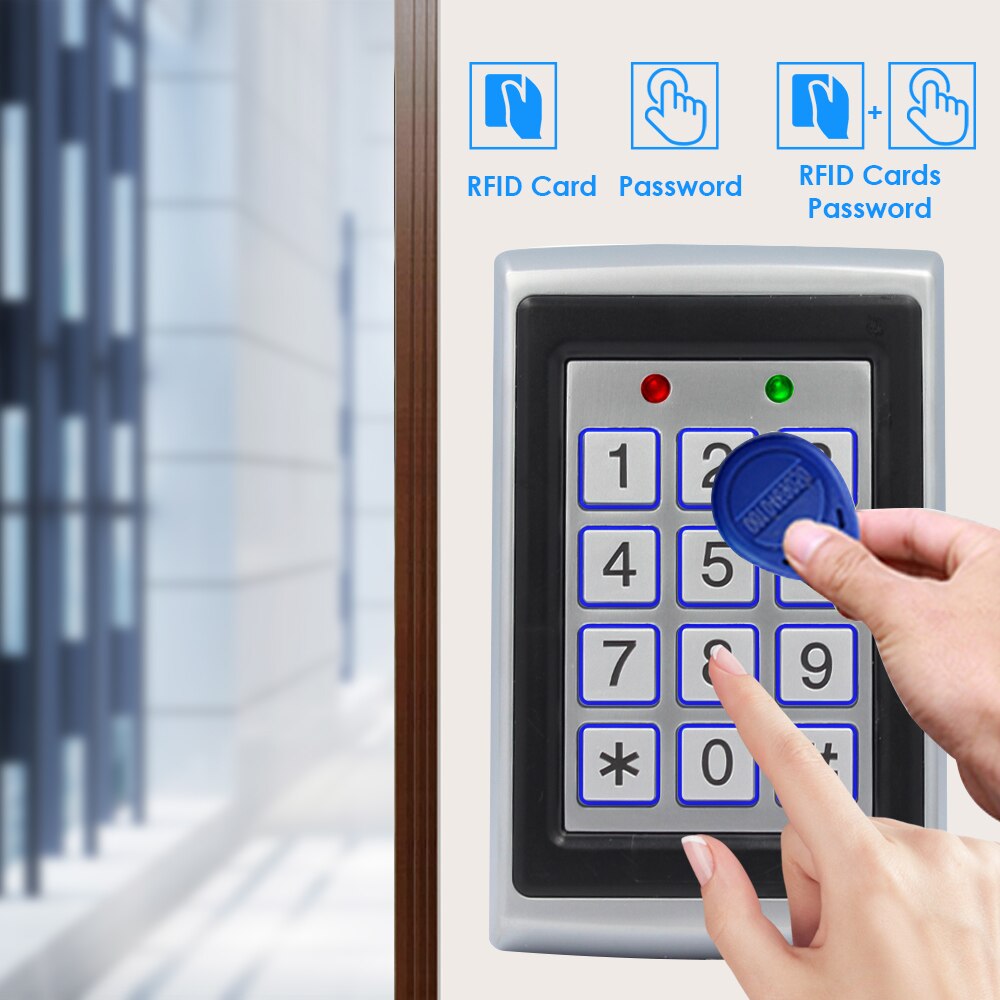RFID Metall Zugriff Kontrolle em Kartenleser Tastatur W/ 2000 Benutzer 125KHz Kartenleser Tastatur Schlüssel Anhänger Tür zugang
