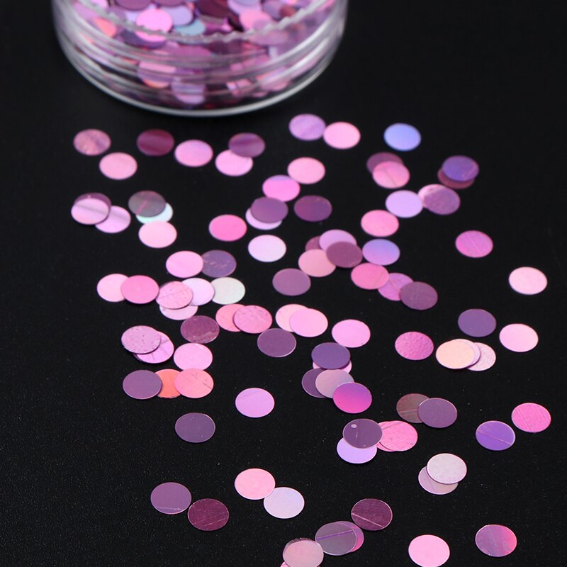 1 Doos 3Mm Dot Nail Pailletten Flakies Ronde Kleurrijke Nagels Flakies Paillette Accessoires 3D Nail Art Decoratie In Doos