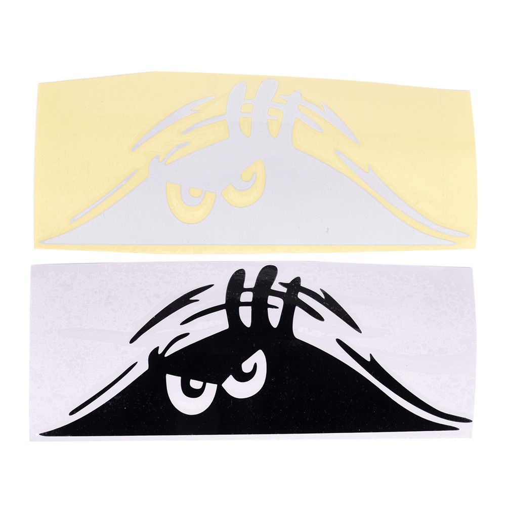 Black/White Peeking Monster Auto Car Walls Windows Sticker Graphic Vinyl Car Decal