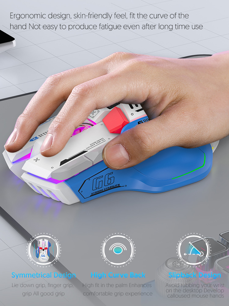 Wireless Gaming Maus Wired Computer Mäuse RGB Gamer Ergonomische 10 Taste 4000-12800DPI LED Spiel Für PC Laptop