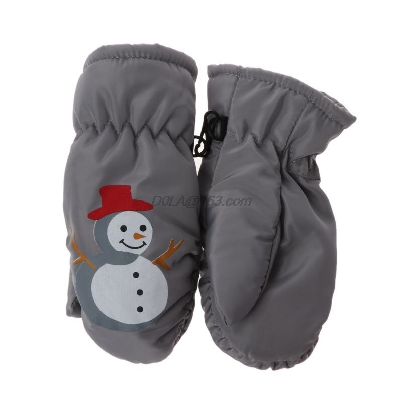 Guantes de esquí de invierno cálido para niños y niñas guantes antideslizantes resistentes al viento resistentes al agua extendidos en la muñeca