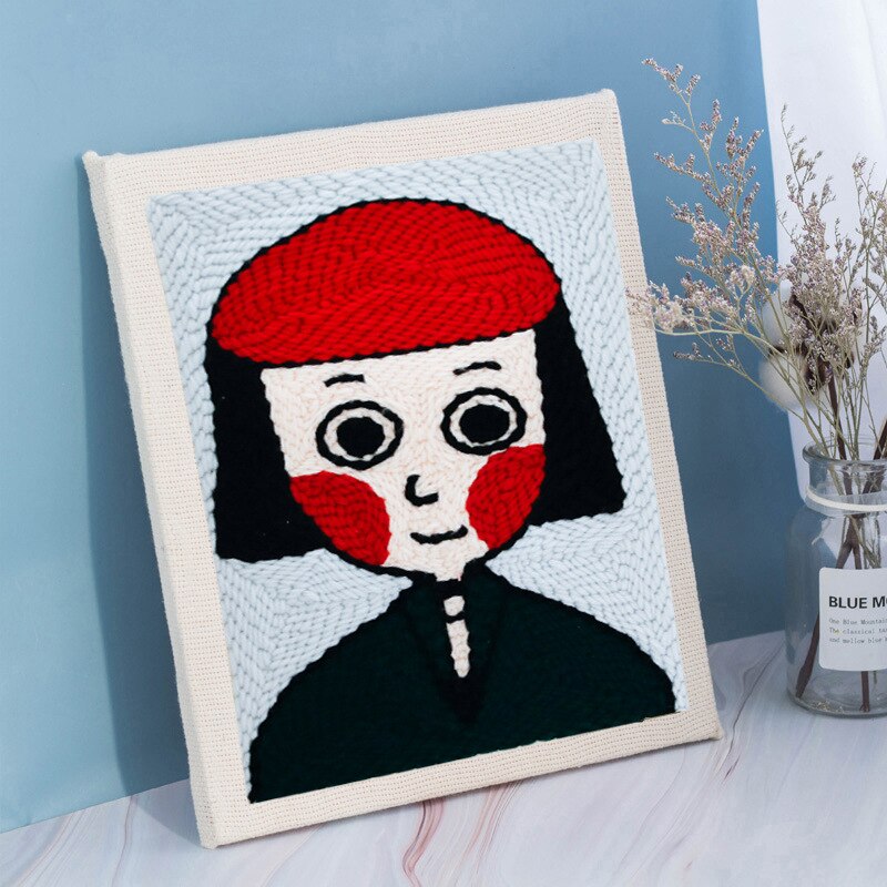 Adults Craft DIY Crafts Kits Kids Needlework Creativity Embroidery Cartoon 3D Poking Stitching with Hoop Frame Modern Sewing: B-3