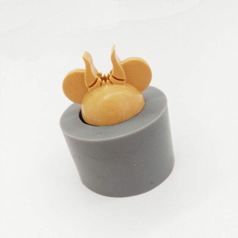 KLM Mouse Head DIY Handmade Epoxy Mould Silicone Straw Topper Molds