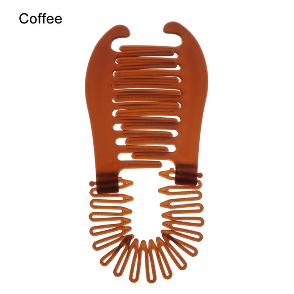 Pinza de pelo elástica para mujer, Herramienta de sujeción de pelo tipo Escorpión, Coleta, bandas de goma, accesorios para el cabello, 1 ud., novedad: Brown