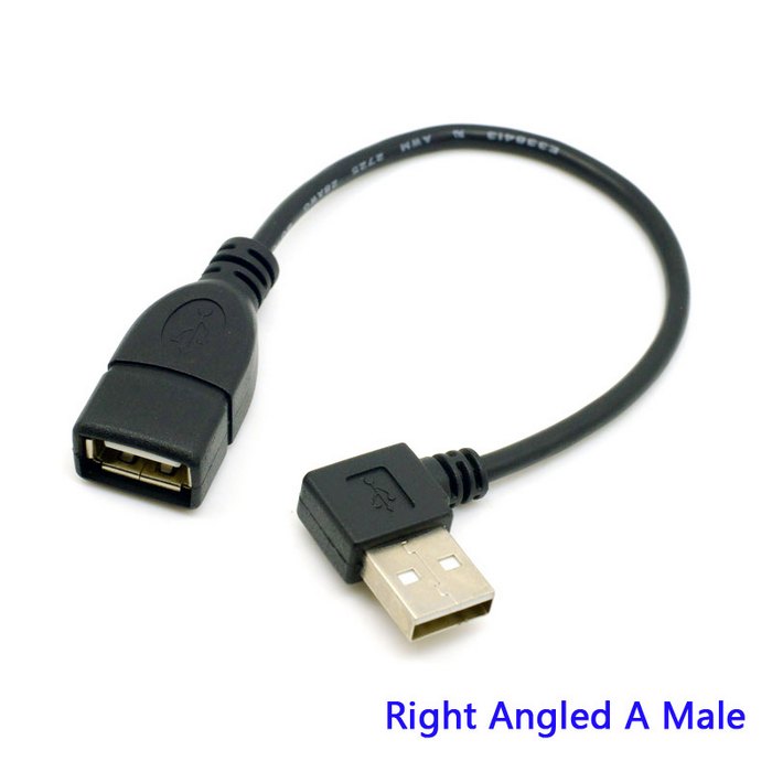 10Cm 20Cm 40Cm USB2.0 Kabel Usb Man-vrouw Verlengkabel 90 Graden Schuine