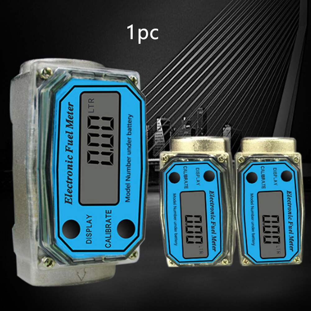 K24 Measuring Electronic High Accuracy Flow Meter Digital Display Fuel Tools Portable LCD Adjustable Multipurpose Aluminum Alloy