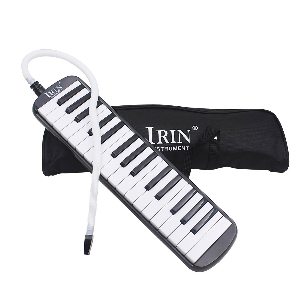 Durable 32 Piano Keys Melodica Musical Instrument for Music Lovers Beginners with Carrying Bag Exquisite Workmanship: black