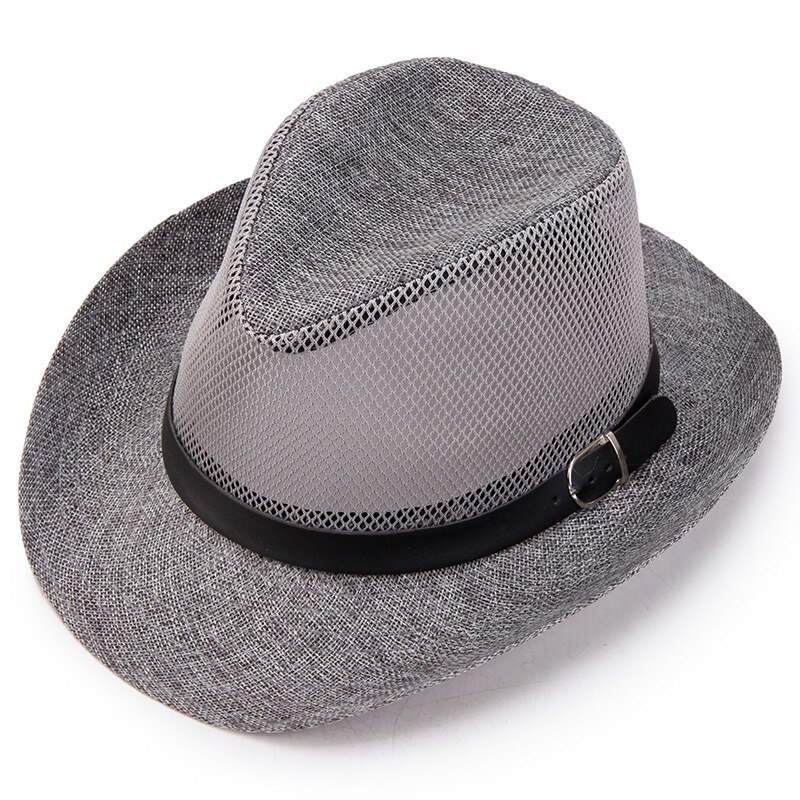 Men&Women's Cowboy Hat Wide Brim Solid Color Caps Outdoor Summer sun Hat For Gentleman Travel: 2