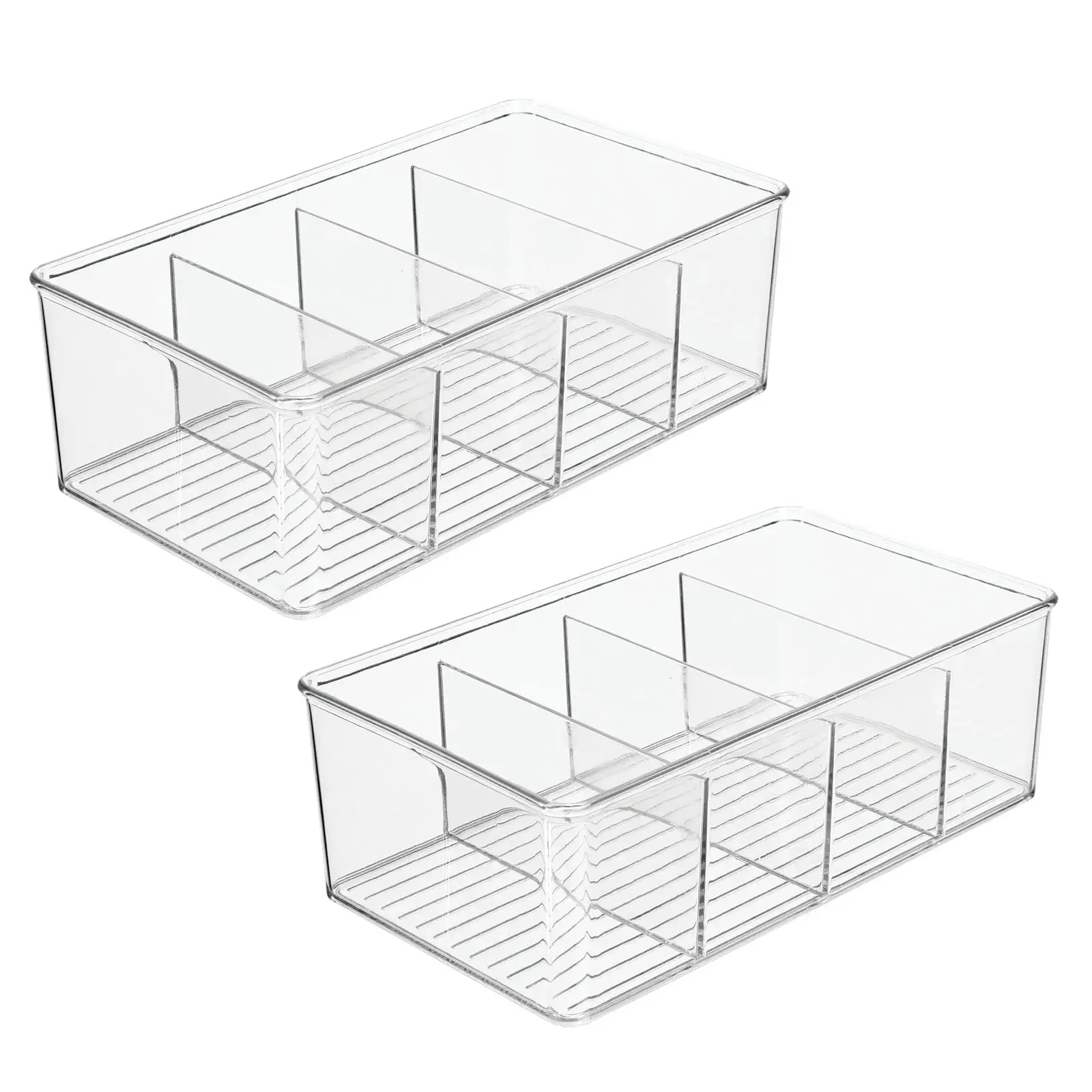Lebensmittelaufbewahrungsbehälter, durchsichtige Kunststoffbehälter, Speisekammer, Küche, Kühlschrank, Schrank, Organisation, Aufbewahrung, 4-Fach-Halfter, Pakete: Ursprünglich Titel