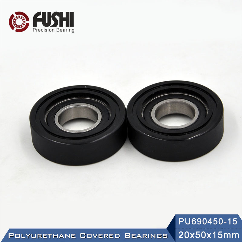 Cojinete cubierto de poliuretano PU 6904, 20x50x15mm (2 piezas), eje de 20mm, PU690450-15 cubierta de poliuretano, rodamientos PU6904
