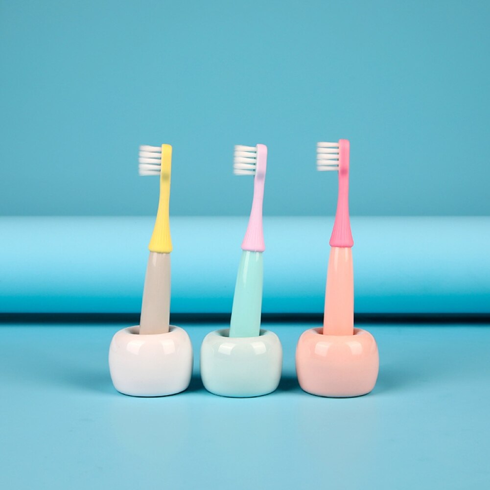 3 uds. Cepillos de dientes suaves con forma de seta bonita para niños, limpieza Dental, suministros de cuidado bucal