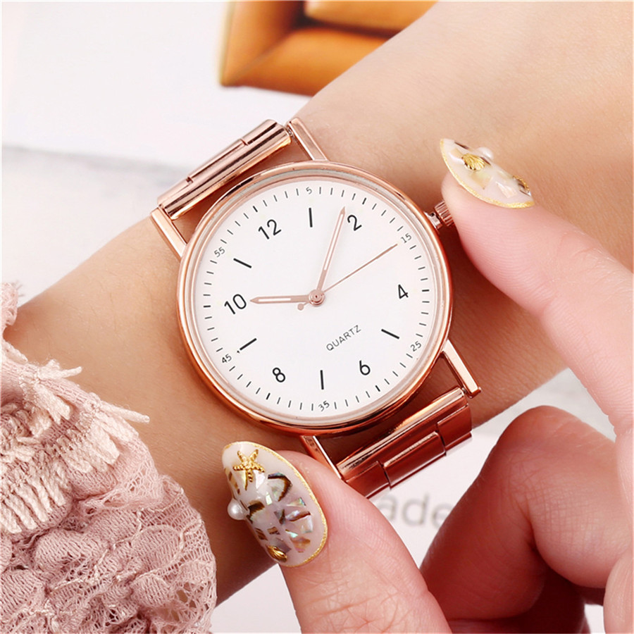 Mode Dames Horloge Lichtgevende Wijzerplaat Roestvrij Stalen Band Casual Armband Horloge Dames Quartz Analoog Mode Horloge Reloj MujerY30