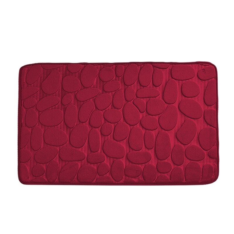 Badmat Coral Fleece Badkamer Tapijt Wateropname Non-Slip Memory Foam Absorberende Imitatie Konijnenbont Vloer Mat: Red B