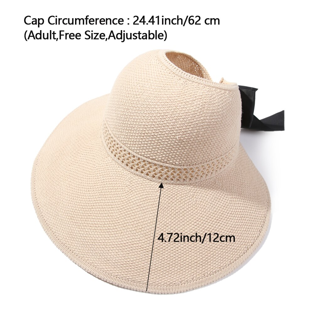 Cappello da spiaggia pieghevole portatile 2021 nuovo cappello da sole a tesa larga Bowknot visiera Casual estiva con cappuccio in paglia per cappello da donna con secchiello