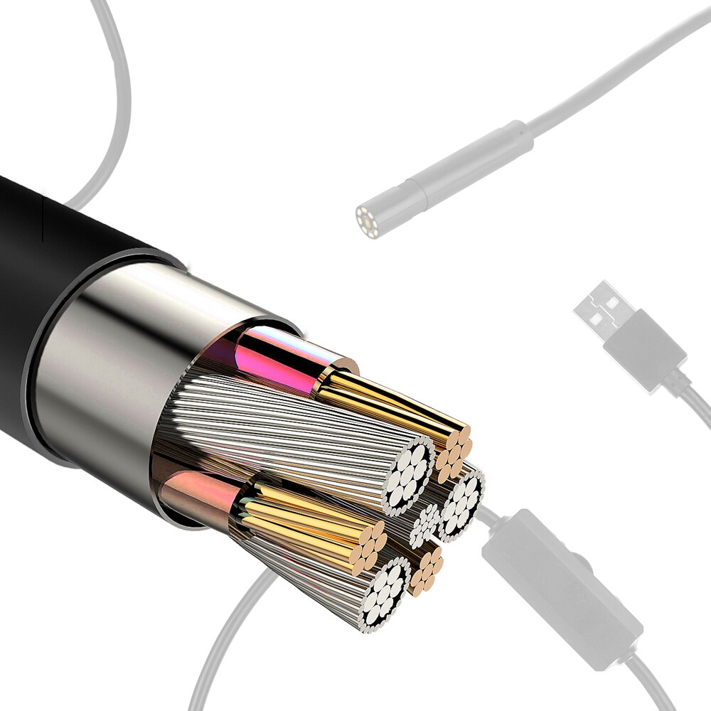 2M 5M 10M 4.3in screen Endoscope Camera Flexible Waterproof Inspection Borescope Camera for Android PC Notebook 8LEDs Adjustable