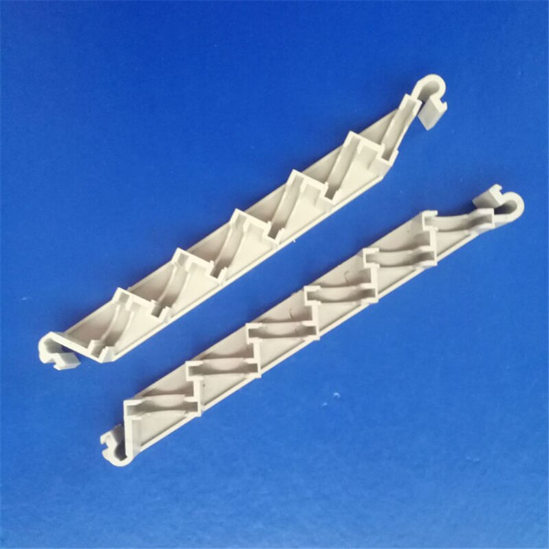 100pcs 6 port fiber adapters holder white ABS 6 position strip for SC LC FC ST optical coupler plastic ftth 159*16*17.5mm ELINK