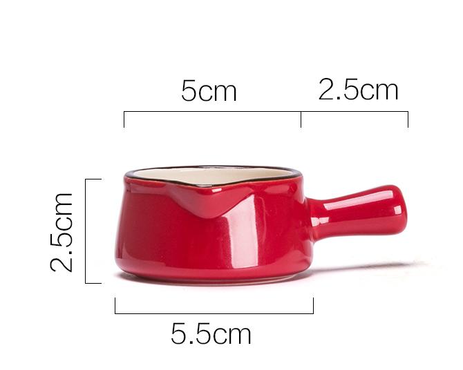 Jarra cerámica para leche japonesa, jarra de condimentos, suministros de cocina casera, vajilla, utensilios de condimentos: F