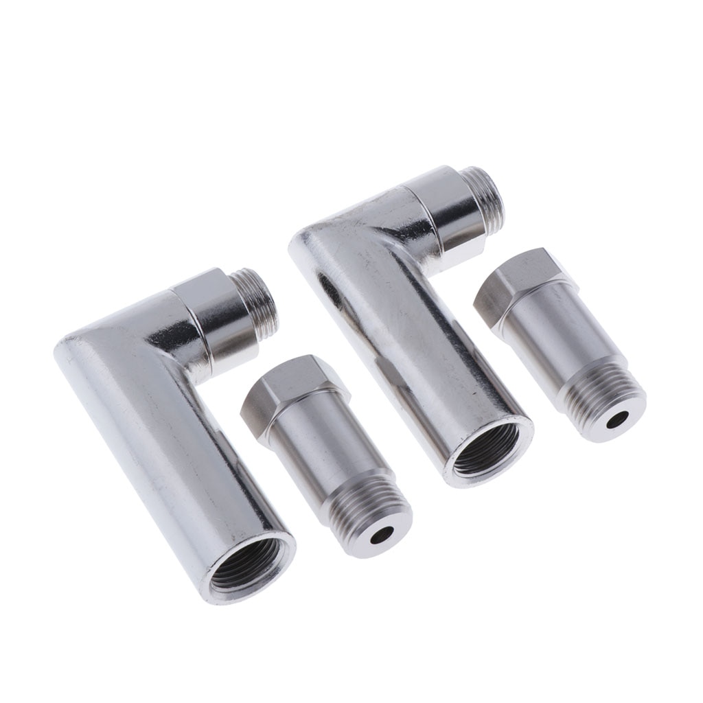 2pcs Oxygen Sensor Angled Adapter Extender Bung Adaptor Extension O2 Spacer