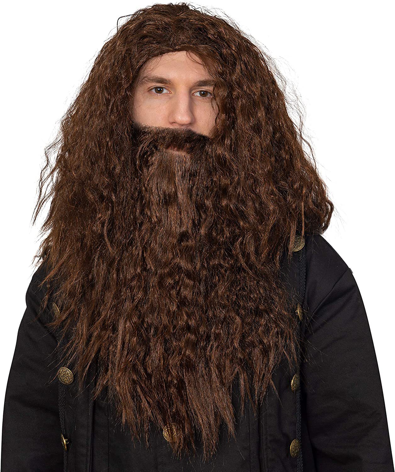 Navidad Cosplay Hobbit Gandalf Cosplay peluca y barba conjunto tocado para el Señor de los Anillos Fans y vacaciones decoración DIY
