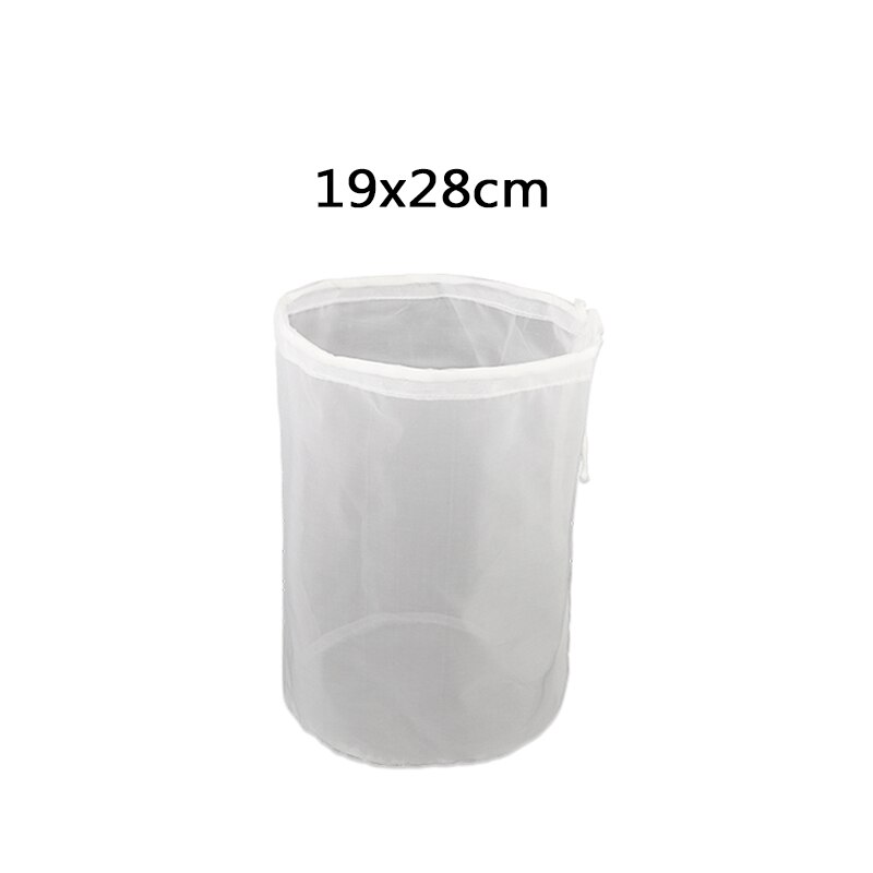 Brouwen Filter Bag 120 Mesh Cilinder Vorm Graan Brouwen Tas Nylon Uitpersen Brouwen Tas voor Bier Wijn Maken Food Grade emmer Filter: 19x28cm