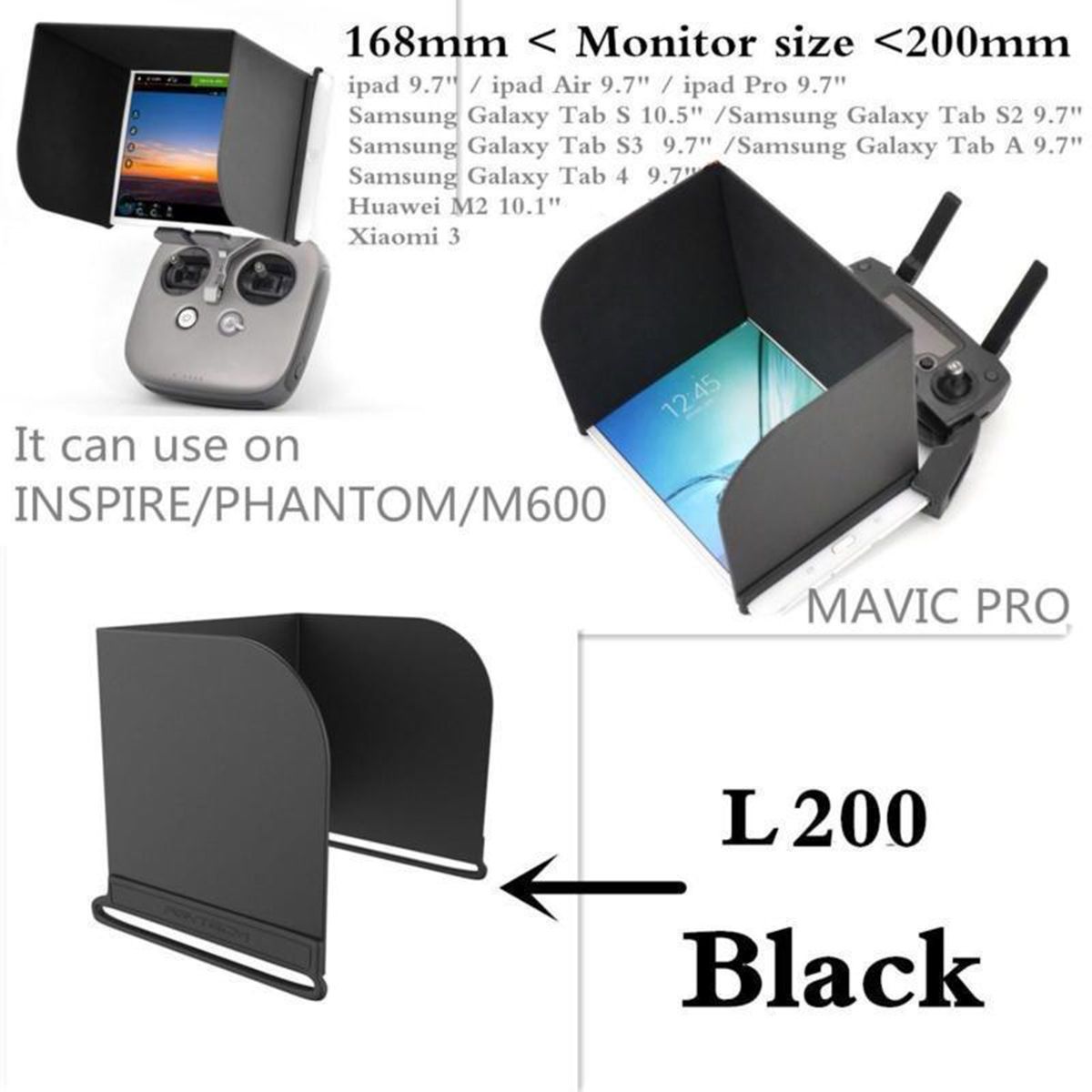 Monitor Sun Hood, 4 Types Foldable Phone Tablet Sunshade Accessory For Drone(L111