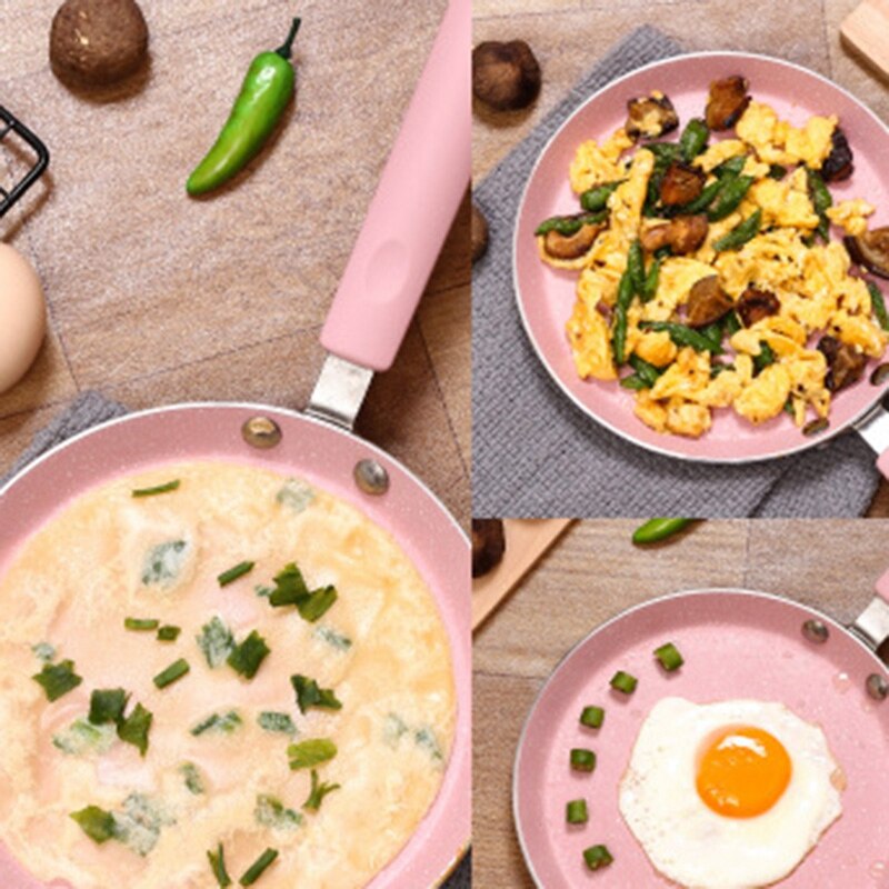 6 Inch Roze Dubbele Gebruik Melaleuca Taart Pan Pan Pan Anti-aanbak Steak Crêpe Pannenkoek Omelet