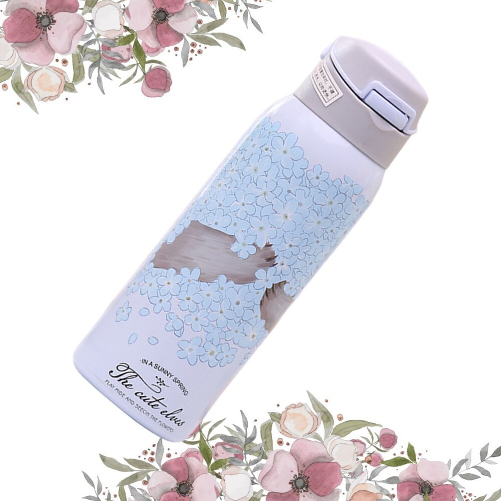 1pc Vacuum Cup Chic Practical Stainless Steel Vacuum Cup Pretty Vacuum Cup Students Vacuum Cup: Blue