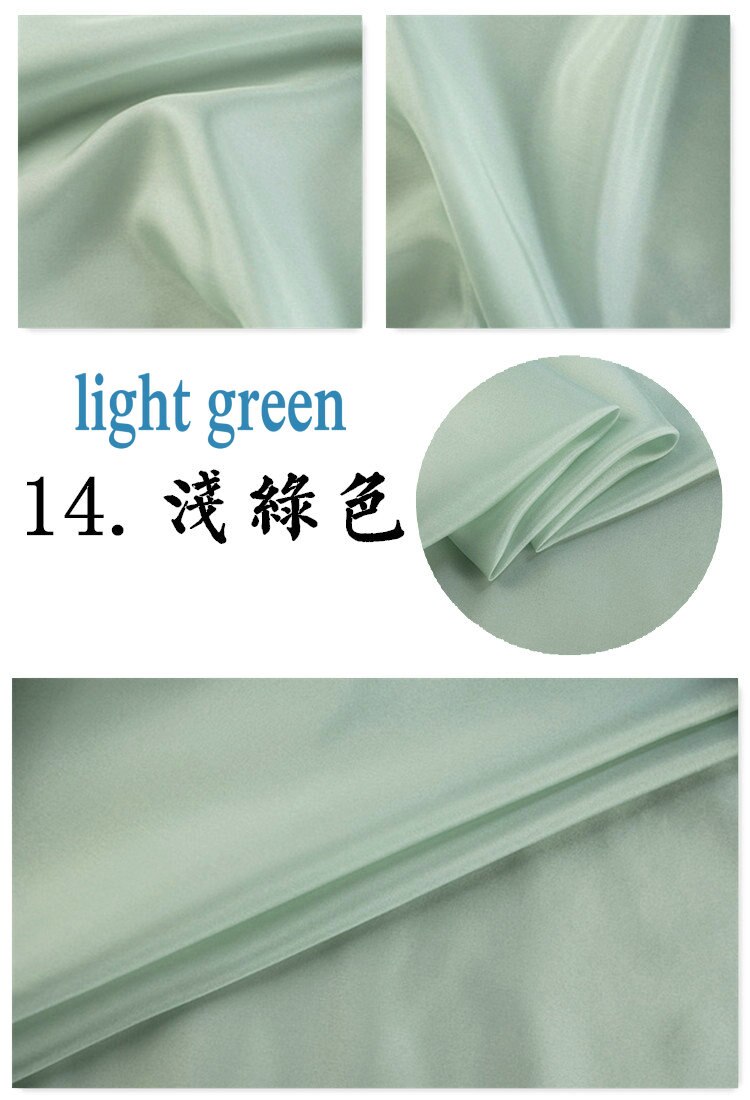 100% zijde habutai stof gebruik habotai zijden voering 8 m/m habutai breedte 110 cm H1BS15: 14 light green
