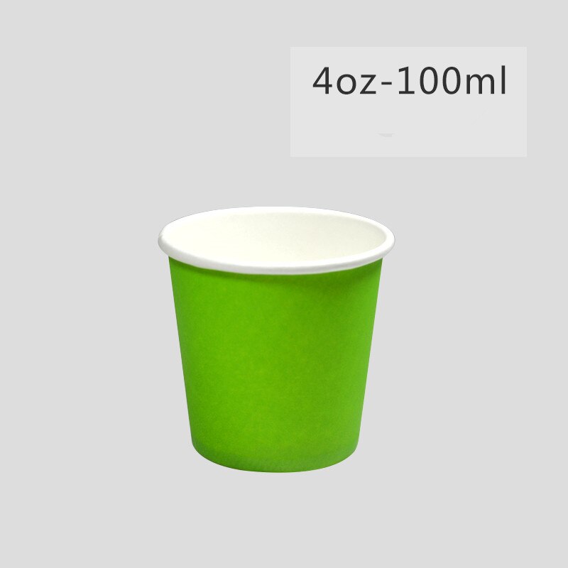 100pcs Net red 4oz 100ml disposable paper cups colorful small coffee milk tea drinking cup child birthday favors drinks cup: 100ml cup3