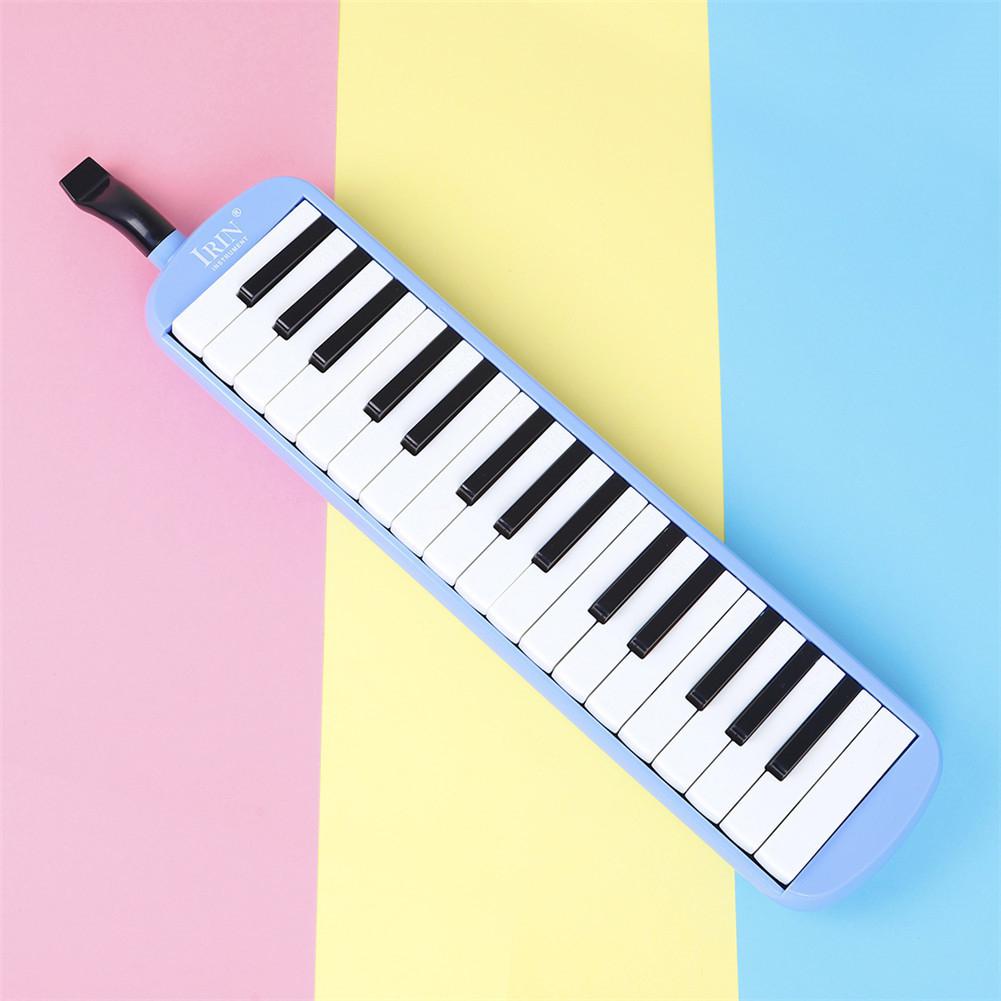IRIN 32-schlüssel Melodica Klavier Professionelle Spielen Tastatur Musical Instrument Mundstück + Lange Schlauch freundlicher verrotten/blau/rosa/schwarz: Blau