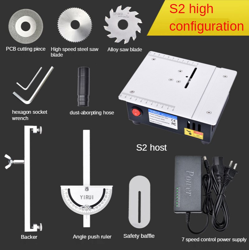 S2 Europese Standaard Tafel Top Miniatuur Tafel Zag Aluminium Mini Kleine Tafel Saw Diy Kleine Snijmachine