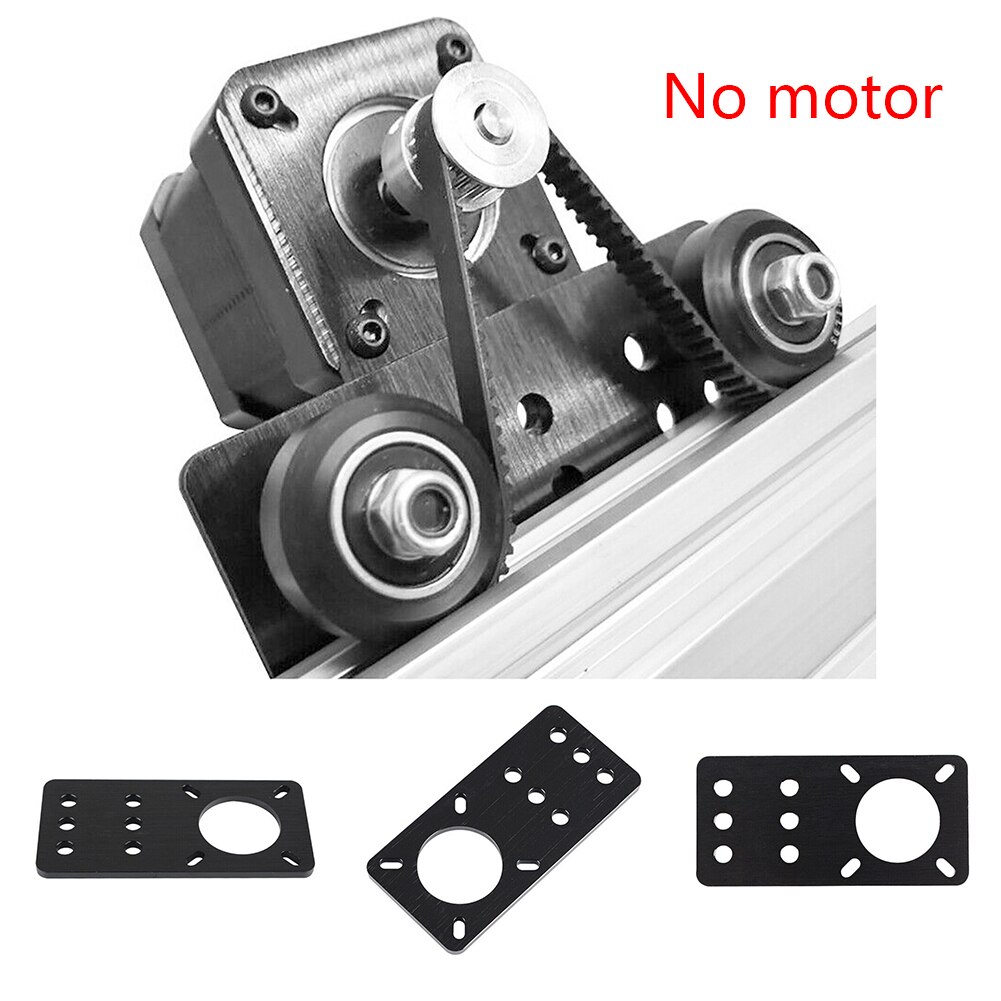 Fixed Motor Mount Plate Universal CNC Machine Stepper Black Durable V Slot Aluminum Alloy Office Bracket For Openbuilds NEMA17