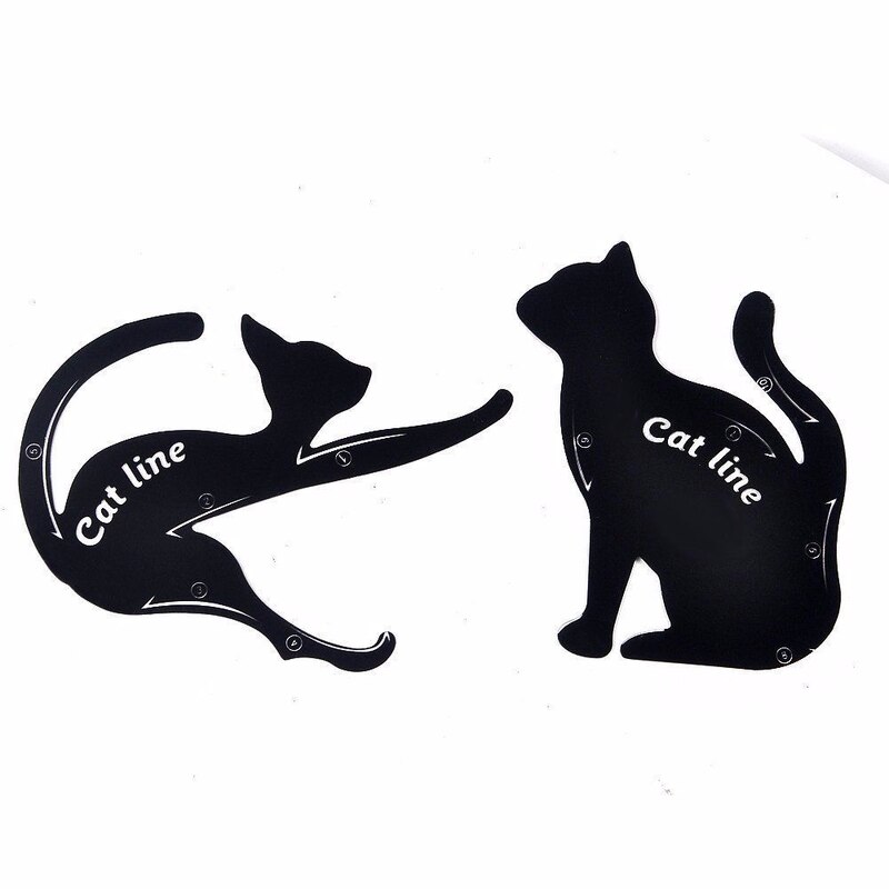 2 Pz/impostato Nuovo Gatto Linea di eyeliner Trucco Degli Occhi stampino modelli kit Attrezzi di Trucco per Gli Occhi
