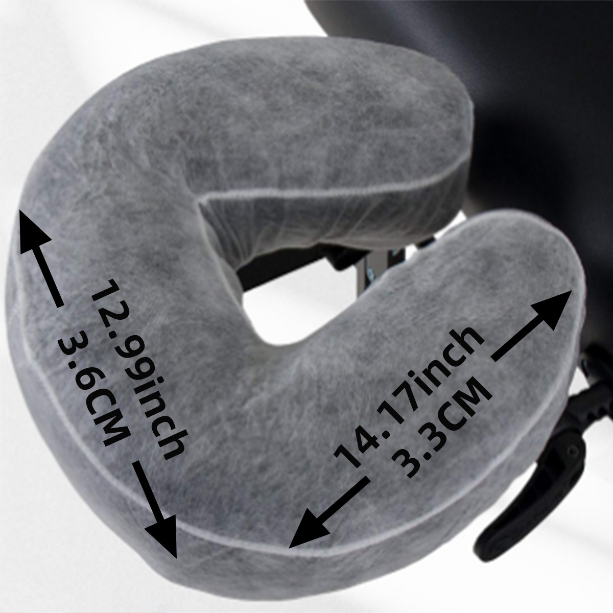 50 stks/pak Hoofdsteun Covers Ingericht Wegwerp Massage Gezicht Rust Cradle Covers Witte Kleur U-vormige Kussensloop Elastisch Non-woven