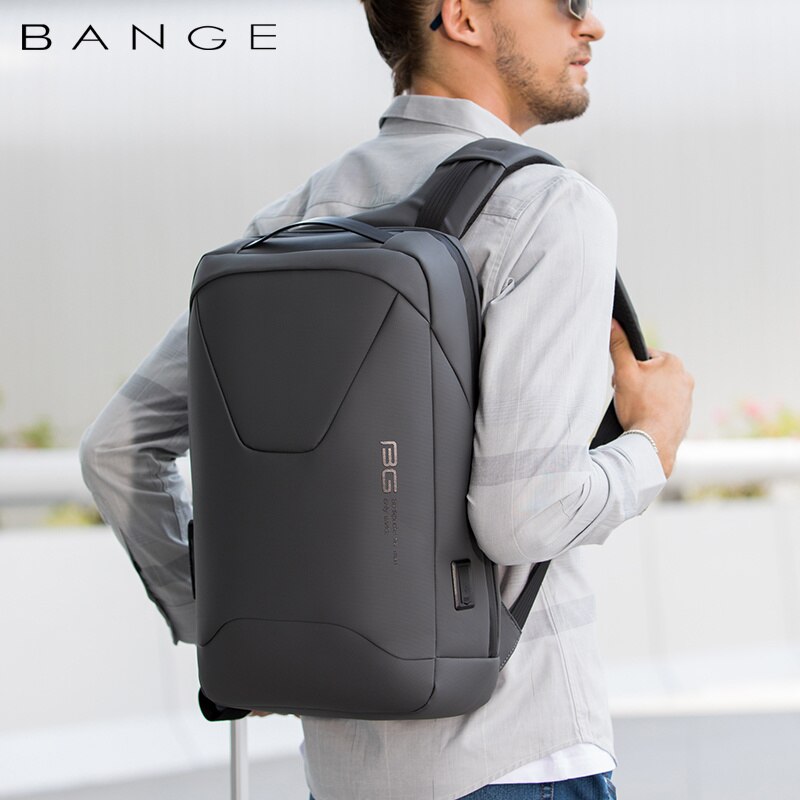 Bange herren-laptop-rucksack, diebstahlsicher, wasserdicht, 15.6 zoll, alltags-, arbeits-, business-rucksack, schulrucksack, mochila für männer