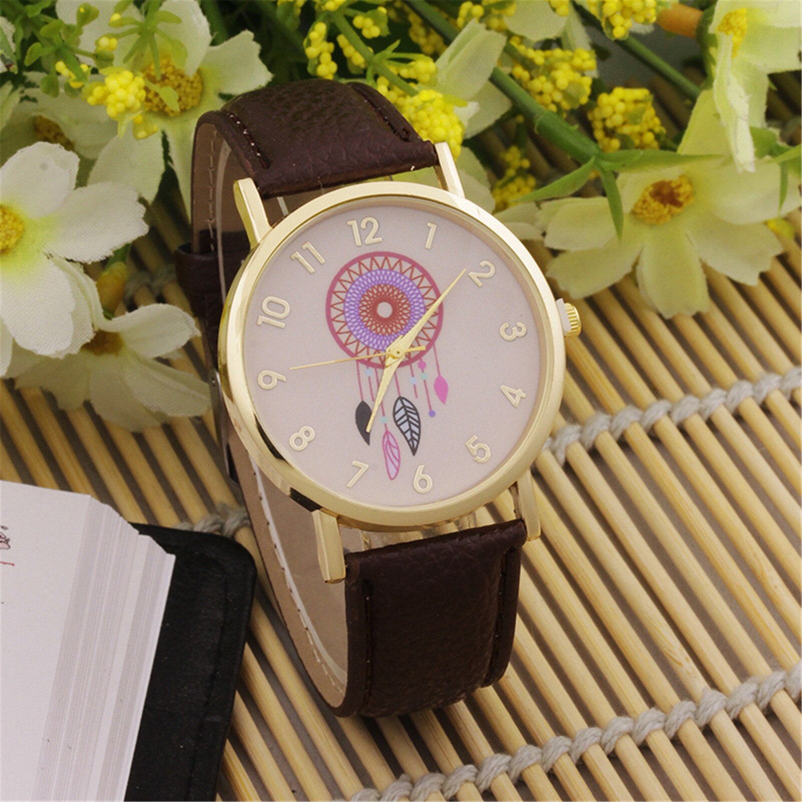 Vrouwen Horloge Mode Monternet Riem Horloge Mode Horloge Voor Dames Mujer Bayan Kol Saati Montre Feminino: Bruin