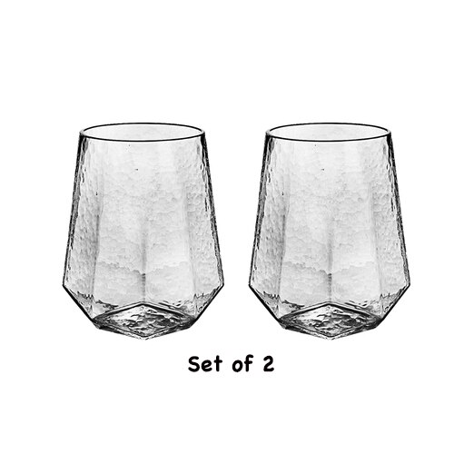 2 stk guld, hamret, champagneglas, vinglas, bæger-champagneglas sæt  of 2: Klar 560ml