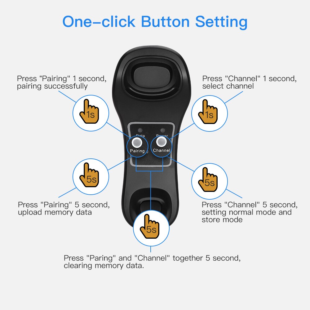 Eyoyo EY-6900D 1D Handheld Draadloze Barcode Scanner Reader Usb Cradle Ontvanger Opladen Base Bar Code Scan Draagbare Scanning