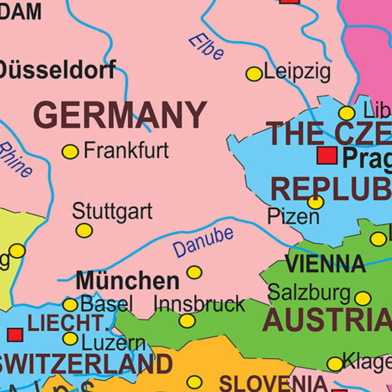 225*150cm The Europe Political Map In English Larg... – Grandado
