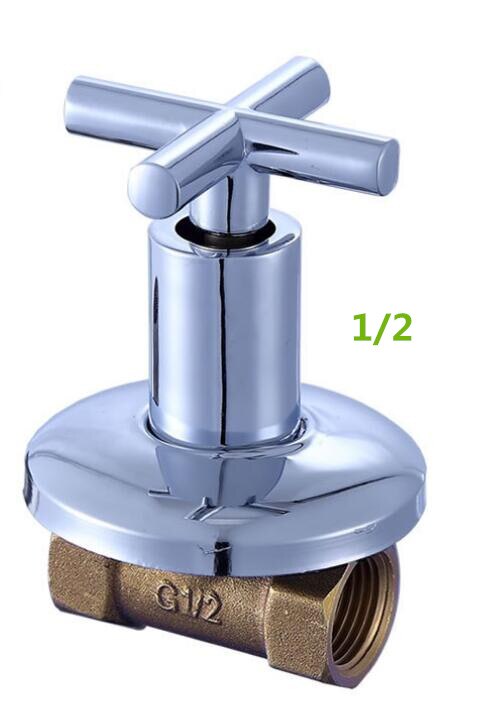 2 Styles G1/2*1/2 / G3/4*3/4 Tap Water Switch Valve Water Main Gate 4' Inner Wire Mouth Brass Dark Valve: A-DN15