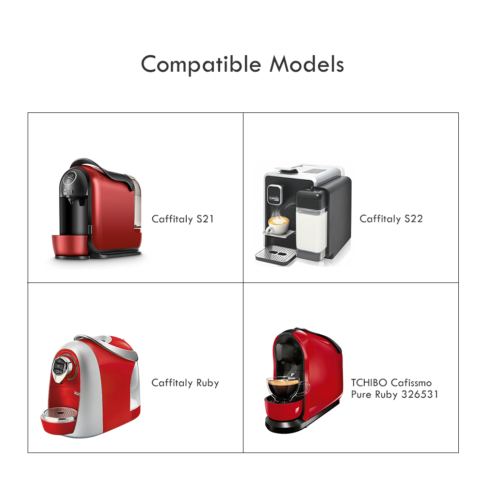 Reusable Coffee Filter Capsule for Caffitaly S21 Machine Refillable Plastic Stainless Steel Coffee Pods Fit 3 Corações Cafeteira